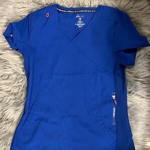 Koi Lite Navy Blue Scub Top (XS)